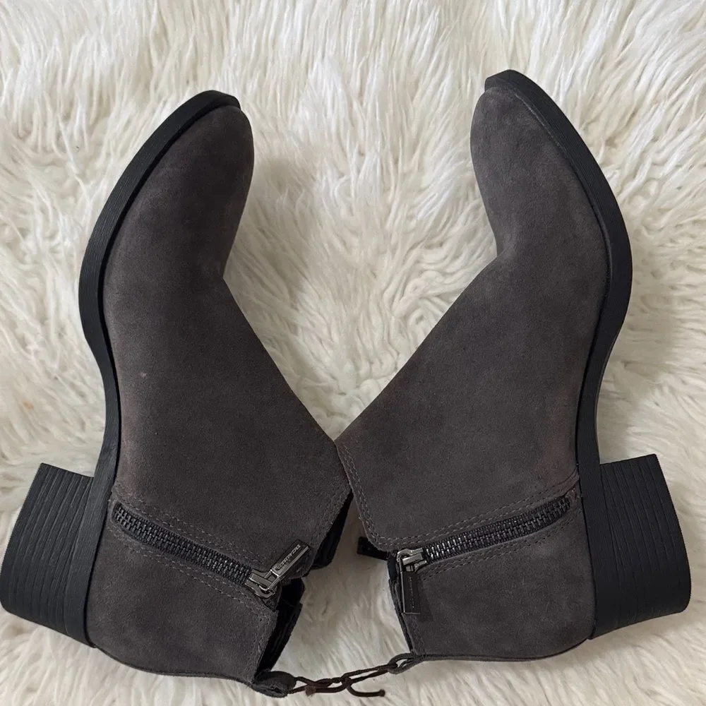 Kenneth Cole Women's Suede Gray Ankle Boots Size 7.5 NWOT